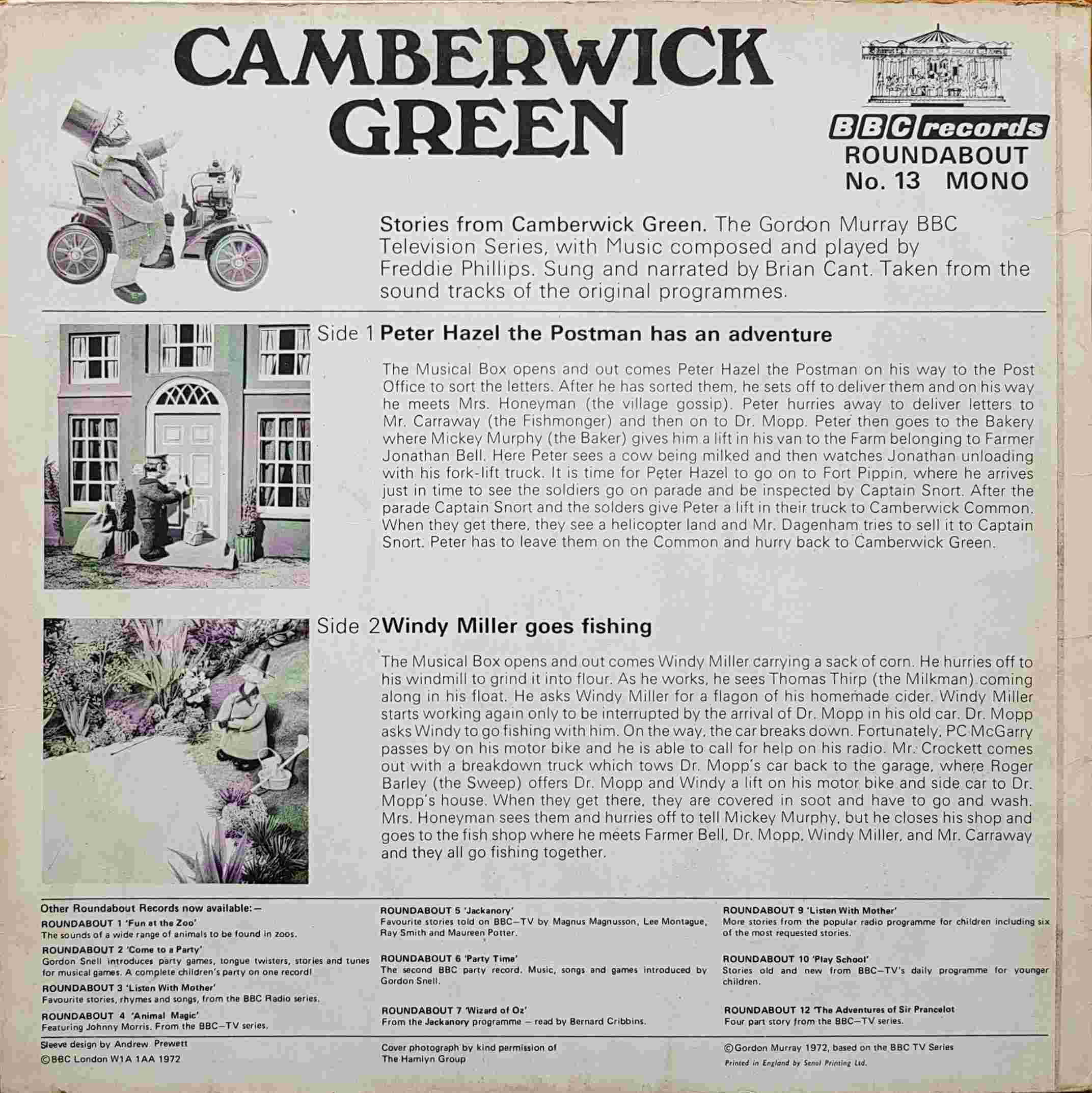 Picture of RBT 13 Camberwick Green by artist Brian Cant / Freddie Phillips from the BBC records and Tapes library